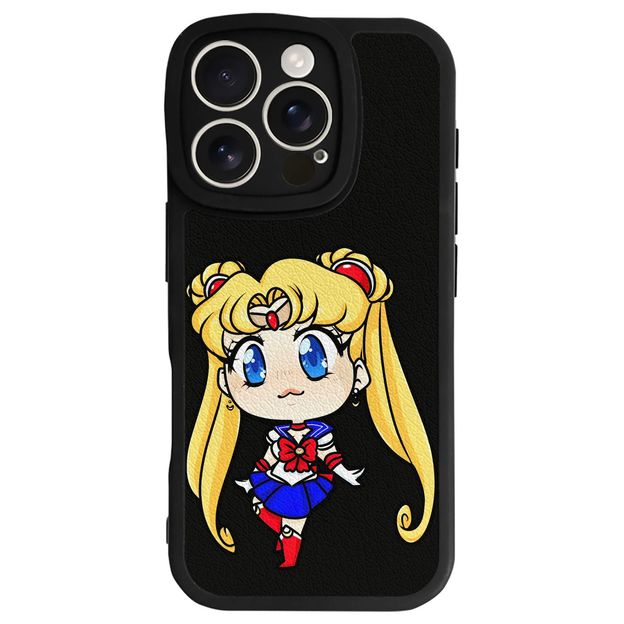 （画像用） 美少女戦士セーラームーン 月野 うさぎ つきの うさぎ Sailor Moon Tsukino Usagi 【iPhone 16シリーズ対応】シリコンスマホケース（レザー調） 材質：シリコン